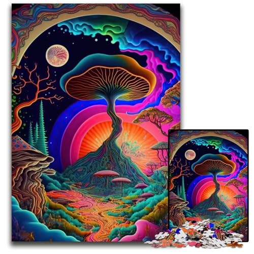 Psychedelisches 1000-teiliges Puzzle, anspruchsvolles Denkspiel, Familienaktivität, Heimdekoration, 50x75cm Psychedelisches 1000-teiliges Puzzle, anspruchsvolles Denkspiel, Familienaktivität, Heimdekoration, 50x75cm von LGSHENG