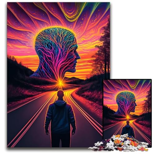 Psychedelisches 1000-teiliges Puzzle, anspruchsvolles Denkspiel, Familienaktivität, Heimdekoration, 50x75cm Psychedelisches 1000-teiliges Puzzle, anspruchsvolles Denkspiel, Familienaktivität, Heimdekoration, 50x75cm von LGSHENG