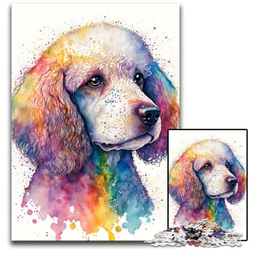Pudel-Puzzle, 1000 Teile, für Erwachsene, Holzpuzzle, anspruchsvolles Denkspiel für Teenager, Spaß am Familienspielabend, 26x38cm Pudel-Puzzle, 1000 Teile, für Erwachsene, Holzpuzzle, anspruchsvolles Denkspiel für Teenager, Spaß am Familienspielabend, 26x38cm von LGSHENG