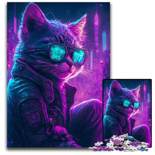 Punk-Mensch-Kätzchen-Puzzle für Erwachsene, 1000 Teile, Holzpuzzle, anspruchsvolles Denkspiel für Teenager, Spaß für den Familienspieleabend, 26x38cm Punk-Mensch-Kätzchen-Puzzle für Erwachsene, 1000 Teile, Holzpuzzle, anspruchsvolles Denkspiel für Teenager, Spaß für den Familienspieleabend, 26x38cm von LGSHENG