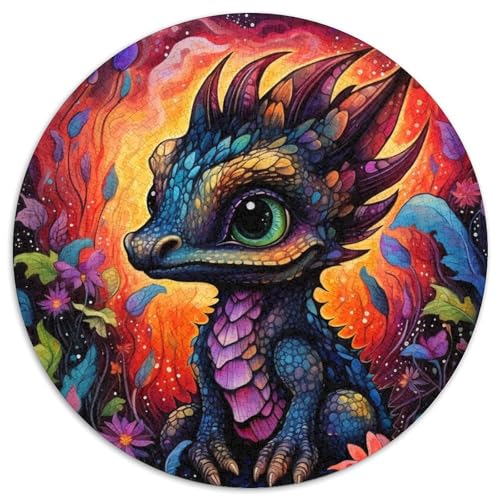 Puzzle 1000 Teile, Art Dragon Baby, Kartonpuzzle, Weihnachten, Halloween, Ostern, Neujahr (67,5 x 67,5 cm) von LGSHENG