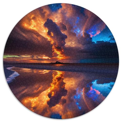 Puzzle 1000 Teile, Außerirdische Landschaft, rund, Papierpuzzle, anspruchsvolles Denkspiel für Teenager, Familienspaß, DIY-Heimdekor-Geschenk, 67,5 x 67,5 cm von LGSHENG