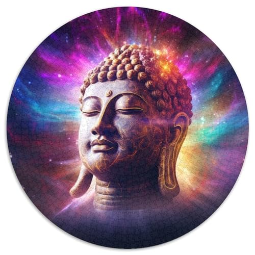 Puzzle 1000 Teile, Bunter Buddha, rund, Papierpuzzle, anspruchsvolles Denkspiel für Teenager, Familienspaß, DIY-Heimdekor-Geschenk, 67,5 x 67,5 cm Puzzle 1000 Teile, Bunter Buddha, rund, Papierpuzzle, anspruchsvolles Denkspiel für Teenager, Familienspaß, DIY-Heimdekor-Geschenk, 67,5 x 67,5 cm von LGSHENG