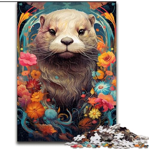 Puzzle 1000 Teile, Farbige Otter, Puzzle, kreatives Familienspiel und Heimdekoration, Teenager (Größe: 50x75cm) von LGSHENG
