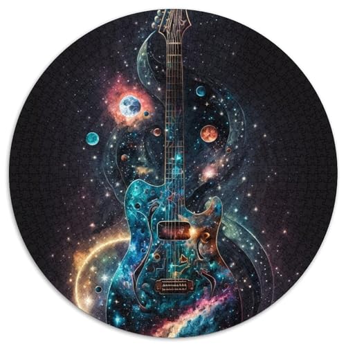 Puzzle 1000 Teile, Galaxie-Gitarre, rund, Karton, Puzzle, pädagogische Aktivität für kognitive Fähigkeiten, Verbesserung der kognitiven Fähigkeiten, 67,5 x 67,5 cm Puzzle 1000 Teile, Galaxie-Gitarre, rund, Karton, Puzzle, pädagogische Aktivität für kognitive Fähigkeiten, Verbesserung der kognitiven Fähigkeiten, 67,5 x 67,5 cm von LGSHENG