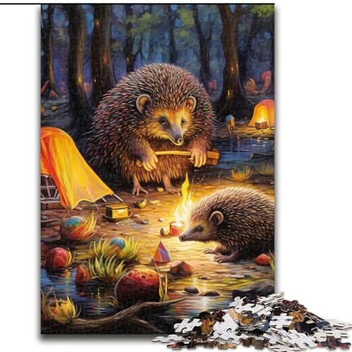 Puzzle 1000 Teile, Jigsaw Art Igel-Puzzle, Teenager, Paare und Freunde zum Geburtstag, zu Weihnachten (Größe: 26x38cm) von LGSHENG