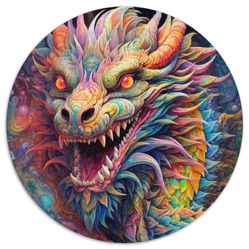 Puzzle 1000 Teile, Kunst, Fliegende Drachen, Kartonpuzzle, Weihnachten, Halloween, Ostern, Neujahr (67,5 x 67,5 cm) von LGSHENG