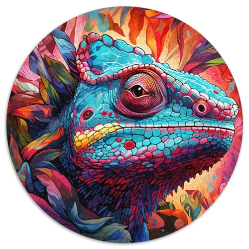 Puzzle 1000 Teile, Kunst-Chamäleon, Kartonpuzzle, Weihnachten, Halloween, Ostern, Neujahr (67,5 x 67,5 cm) von LGSHENG