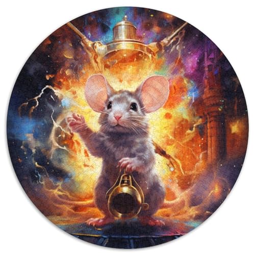 Puzzle 1000 Teile, Kunst-Tiermaus, Kartonpuzzle, Weihnachten, Halloween, Ostern, Neujahr (67,5 x 67,5 cm) von LGSHENG