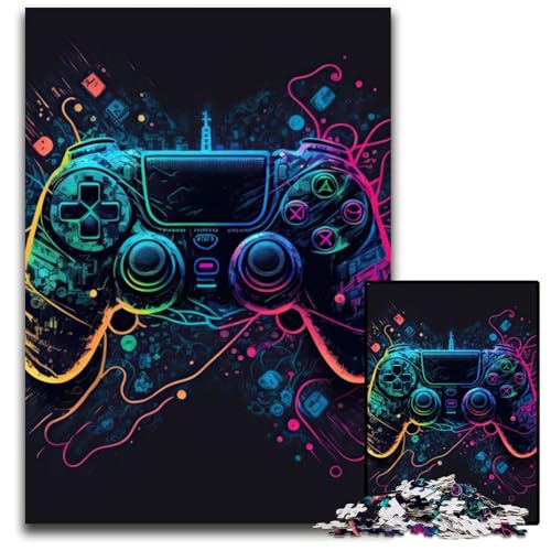 Puzzle 1000 Teile, Neon-Spiel, anspruchsvolle Puzzles, Spaß für die ganze Familie, Gehirn-Herausforderung, Teenager, 26x38cm Puzzle 1000 Teile, Neon-Spiel, anspruchsvolle Puzzles, Spaß für die ganze Familie, Gehirn-Herausforderung, Teenager, 26x38cm von LGSHENG