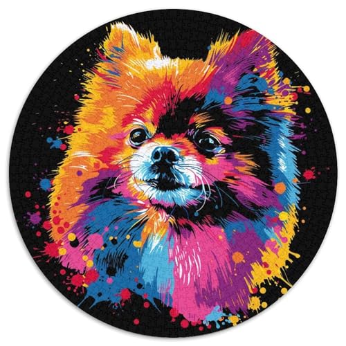 Puzzle 1000 Teile, Zwergspitz, 1000-teiliges Puzzle für Erwachsene, anspruchsvolles Denkspiel für Teenager, Familienspaß, DIY-Heimdekor-Geschenk, 67,5 x 67,5 cm von LGSHENG