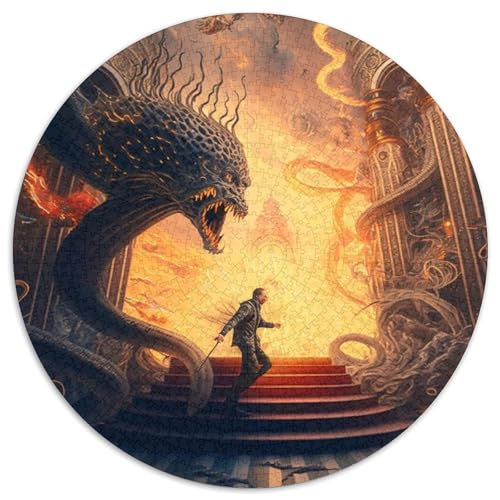 Puzzle 1000 Teile, exotisches Monster, rund, Papierpuzzle, anspruchsvolles Denkspiel für Teenager, Familienspaß, DIY-Heimdekor-Geschenk, 67,5 x 67,5 cm Puzzle 1000 Teile, exotisches Monster, rund, Papierpuzzle, anspruchsvolles Denkspiel für Teenager, Familienspaß, DIY-Heimdekor-Geschenk, 67,5 x 67,5 cm von LGSHENG