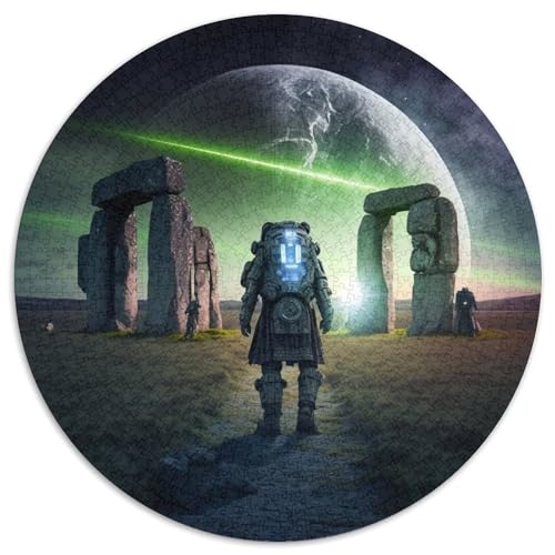Puzzle 1000 Teile Astronauten-Puzzle, rund, Papier, anspruchsvolles Denkspiel für Teenager, Familienspaß, DIY-Heimdekor-Geschenk, 67,5 x 67,5 cm Puzzle 1000 Teile Astronauten-Puzzle, rund, Papier, anspruchsvolles Denkspiel für Teenager, Familienspaß, DIY-Heimdekor-Geschenk, 67,5 x 67,5 cm von LGSHENG