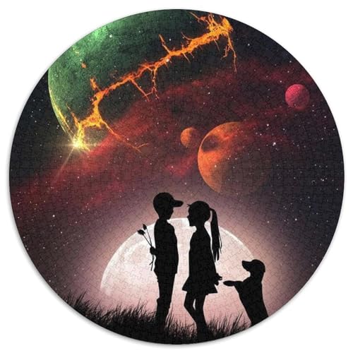 Puzzle 1000 Teile Galaxie-Paar, rund, Papierpuzzle, anspruchsvolles Denkspiel für Teenager, Familienspaß, DIY-Heimdekor-Geschenk, 67,5 x 67,5 cm Puzzle 1000 Teile Galaxie-Paar, rund, Papierpuzzle, anspruchsvolles Denkspiel für Teenager, Familienspaß, DIY-Heimdekor-Geschenk, 67,5 x 67,5 cm von LGSHENG