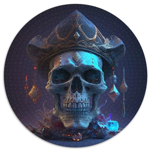 Puzzle 1000 Teile Schöner Totenkopf Rundes Kartonpuzzle Pädagogische Aktivität für kognitive Fähigkeiten Verbesserung der kognitiven Fähigkeiten 67,5 x 67,5 cm Puzzle 1000 Teile Schöner Totenkopf Rundes Kartonpuzzle Pädagogische Aktivität für kognitive Fähigkeiten Verbesserung der kognitiven Fähigkeiten 67,5 x 67,5 cm von LGSHENG