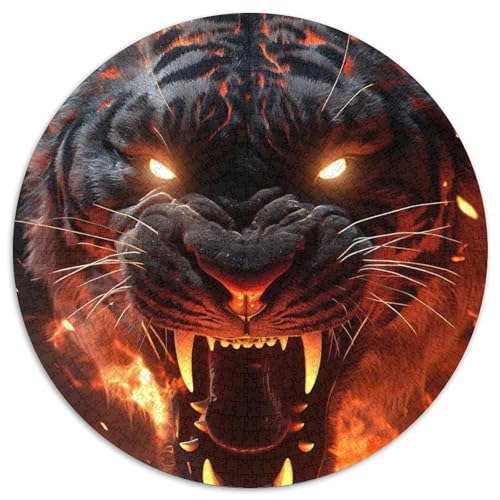 Puzzle 1000 Teile Tiger, rund, Papierpuzzle, anspruchsvolles Denkspiel für Teenager, Familienspaß, DIY-Heimdekor-Geschenk, 67,5 x 67,5 cm Puzzle 1000 Teile Tiger, rund, Papierpuzzle, anspruchsvolles Denkspiel für Teenager, Familienspaß, DIY-Heimdekor-Geschenk, 67,5 x 67,5 cm von LGSHENG