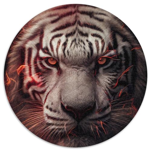 Puzzle 1000 Teile Weiße Tiger des roten Feuers Rundes Kartonpuzzle Pädagogische Aktivität für kognitive Fähigkeiten Verbesserung der kognitiven Fähigkeiten 67,5 x 67,5 cm Puzzle 1000 Teile Weiße Tiger des roten Feuers Rundes Kartonpuzzle Pädagogische Aktivität für kognitive Fähigkeiten Verbesserung der kognitiven Fähigkeiten 67,5 x 67,5 cm von LGSHENG