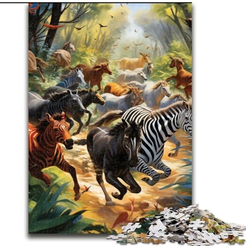 Puzzle 1000 Teile für Erwachsene, Afrikanische Tiere, Puzzle, Familie und Freunde, geeignet für Kinder ab 14 Jahren (Größe: 26x38cm) von LGSHENG