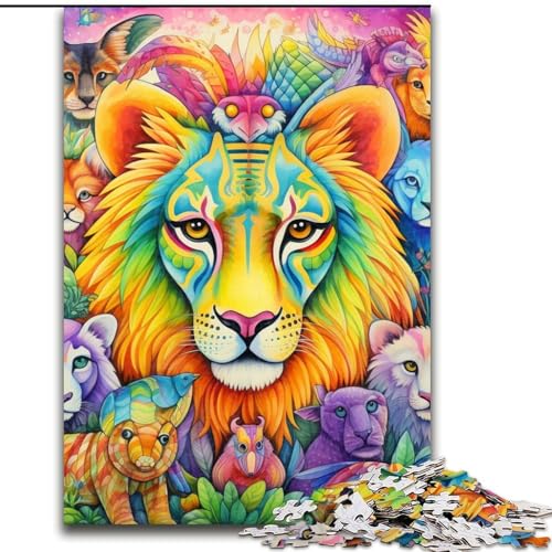Puzzle 1000 Teile für Erwachsene, Afrikanische Tiere, Puzzle für Teenager und Familien, perfekte DIY-Dekoration und knifflige Herausforderung (Größe: 26x38cm) von LGSHENG