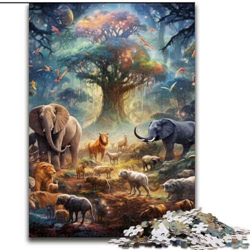 Puzzle 1000 Teile für Erwachsene, Afrikanische Tiere, pädagogisches Denkspiel, künstlerische Heim- und Bürodekoration, ab 14 Jahren (Größe: 50x75cm) von LGSHENG