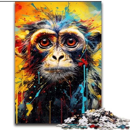 Puzzle 1000 Teile für Erwachsene, Art Monkey Puzzle, Familie und Freunde, geeignet für Kinder ab 14 Jahren (Größe: 50x75cm) von LGSHENG