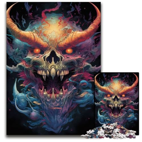 Puzzle 1000 Teile für Erwachsene, Astral Demon, Holzpuzzle, Denkspiel, interaktives Familienspiel, geeignet für Kinder ab 14 Jahren, 50x75cm von LGSHENG