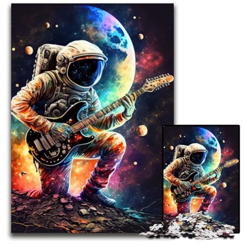 Puzzle 1000 Teile für Erwachsene Astronaut spielt Gitarre Puzzles für Erwachsene Spaß bei Heimaktivitäten, Geburtstagsgeschenk, Reisegeschenke 26X38CM/10.23x14.96inch Puzzle 1000 Teile für Erwachsene Astronaut spielt Gitarre Puzzles für Erwachsene Spaß bei Heimaktivitäten, Geburtstagsgeschenk, Reisegeschenke 26X38CM/10.23x14.96inch von LGSHENG