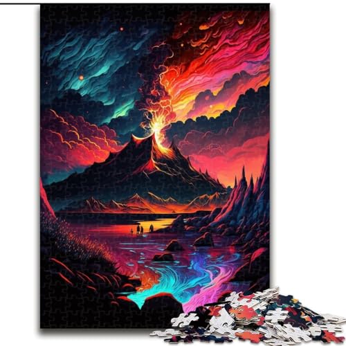 Puzzle 1000 Teile für Erwachsene, Berglandschafts-Puzzle, Spiel für Erwachsene, Geschenk, Familien-Interaktives Spiel, Gehirn-Herausforderung, Geschenk (Größe: 26x38cm) von LGSHENG