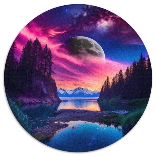 Puzzle 1000 Teile für Erwachsene, Berglandschafts-Puzzle für Erwachsene, geeignet für Geburtstage, Halloween, Thanksgiving, Ostern, 67,5 x 67,5 cm von LGSHENG