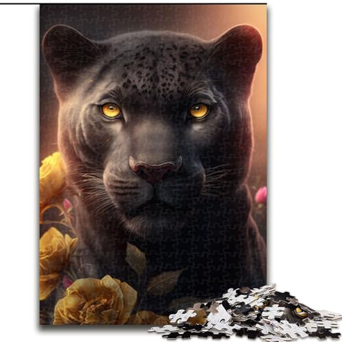 Puzzle 1000 Teile für Erwachsene, Black Panther Portrait Puzzle, Denksportspiel für Teenager, Familienspieleabend (Größe: 50x75cm) von LGSHENG