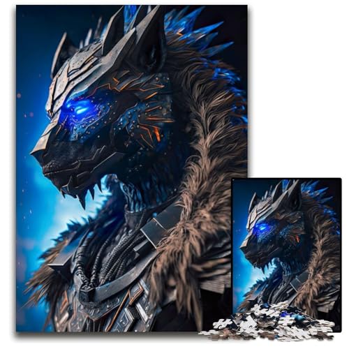 Puzzle 1000 Teile für Erwachsene, Blauer Tiger-Krieger, Holzpuzzle, Denkspiel, interaktives Familienspiel, geeignet für Kinder ab 14 Jahren, 50x75cm Puzzle 1000 Teile für Erwachsene, Blauer Tiger-Krieger, Holzpuzzle, Denkspiel, interaktives Familienspiel, geeignet für Kinder ab 14 Jahren, 50x75cm von LGSHENG