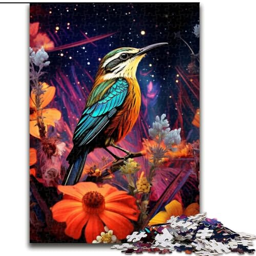 Puzzle 1000 Teile für Erwachsene, Blumen- und Vogelpuzzle, pädagogisches Denkspiel, künstlerische Heim- und Bürodekoration, ab 14 Jahren (Größe: 26x38cm) von LGSHENG