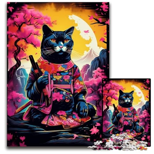 Puzzle 1000 Teile für Erwachsene, Bunte Katze, Japanisches Holzpuzzle, ideal für Verliebte, perfektes Weihnachts-, Neujahrs- oder Valentinstagsgeschenk, 26x38cm Puzzle 1000 Teile für Erwachsene, Bunte Katze, Japanisches Holzpuzzle, ideal für Verliebte, perfektes Weihnachts-, Neujahrs- oder Valentinstagsgeschenk, 26x38cm von LGSHENG