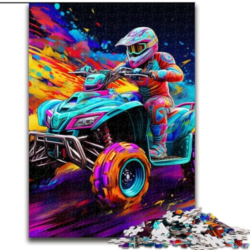 Puzzle 1000 Teile für Erwachsene, Bunte Motorräder, pädagogisches Denkspiel, künstlerische Heim- und Bürodekoration, ab 14 Jahren (Größe: 50x75cm) von LGSHENG