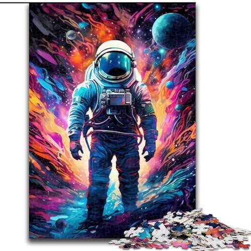 Puzzle 1000 Teile für Erwachsene, Buntes Astronauten-Puzzle, interaktives Familienspiel, ideal für Teenager, Denksport-Geschenk (Größe: 50x75cm) von LGSHENG