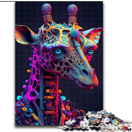 Puzzle 1000 Teile für Erwachsene, Cyber-Giraffe-Puzzle, anspruchsvolle DIY-Kunst für Enthusiasten, Entspannung (Größe: 26x38cm) von LGSHENG