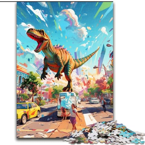 Puzzle 1000 Teile für Erwachsene, Dinosaurier-Welt-Puzzle, Familie und Freunde, geeignet für Kinder ab 14 Jahren (Größe: 50x75cm) von LGSHENG