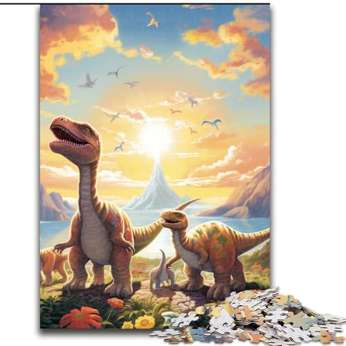 Puzzle 1000 Teile für Erwachsene, Dinosaurierwelt-Puzzle, Familie und Freunde, geeignet für Kinder ab 14 Jahren (Größe: 26x38cm) von LGSHENG