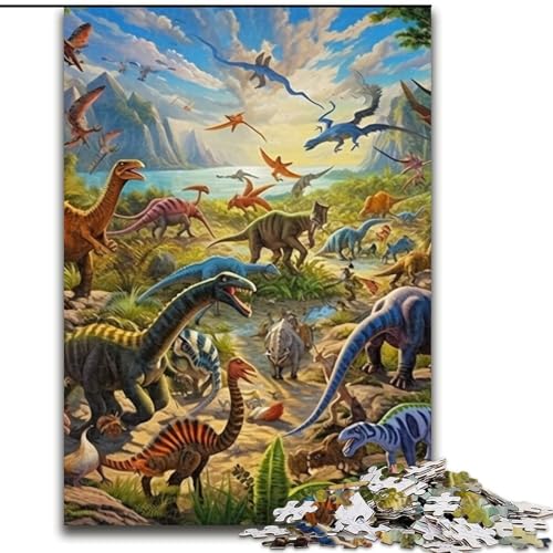 Puzzle 1000 Teile für Erwachsene, Dinosaurierwelt-Puzzle, perfekt für Teenager und Familienspaß, Geburtstage (Größe: 50x75cm) von LGSHENG