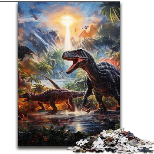Puzzle 1000 Teile für Erwachsene, Dinosaurierwelt-Puzzle für Teenager, Familienspieleabend, hirnfordernde Geschenkidee (Größe: 50x75cm) von LGSHENG