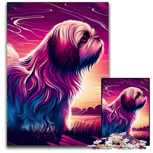 Puzzle 1000 Teile für Erwachsene, EIN wunderschöner Shitzu-Hund, Holzpuzzle, Denkspiel, interaktives Familienspiel, geeignet für Kinder ab 14 Jahren, 26x38cm Puzzle 1000 Teile für Erwachsene, EIN wunderschöner Shitzu-Hund, Holzpuzzle, Denkspiel, interaktives Familienspiel, geeignet für Kinder ab 14 Jahren, 26x38cm von LGSHENG