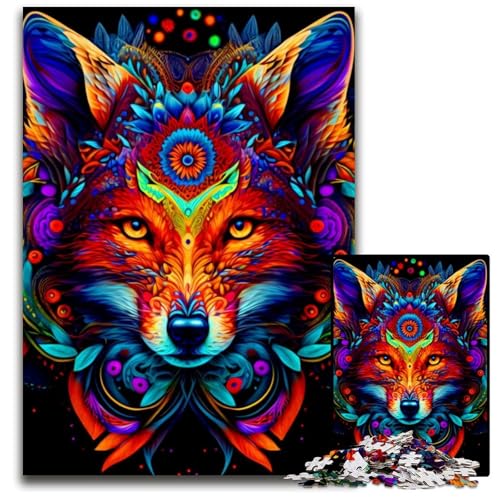 Puzzle 1000 Teile für Erwachsene, Fuchs-Puzzles für Erwachsene, Spaß bei Heimaktivitäten, Geburtstagsgeschenk, Reisegeschenk, 26x38cm Puzzle 1000 Teile für Erwachsene, Fuchs-Puzzles für Erwachsene, Spaß bei Heimaktivitäten, Geburtstagsgeschenk, Reisegeschenk, 26x38cm von LGSHENG