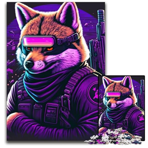 Puzzle 1000 Teile für Erwachsene, Fuchs-Tier, Holzpuzzle, interaktives Familienspiel, Bastelgeschenk mit farbenfrohen Kunstwerken, 26x38cm Puzzle 1000 Teile für Erwachsene, Fuchs-Tier, Holzpuzzle, interaktives Familienspiel, Bastelgeschenk mit farbenfrohen Kunstwerken, 26x38cm von LGSHENG