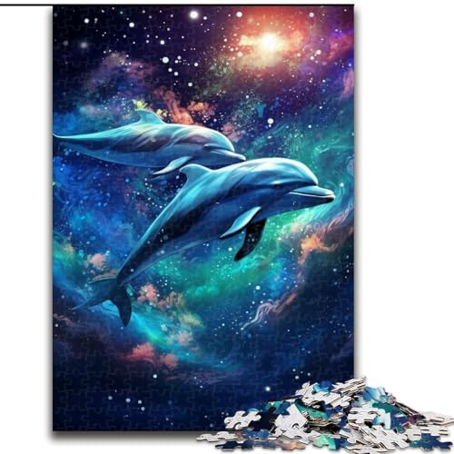 Puzzle 1000 Teile für Erwachsene, Galaxie-Delfin-Puzzle, Familie und Freunde, geeignet für Kinder ab 14 Jahren (Größe: 50x75cm) von LGSHENG