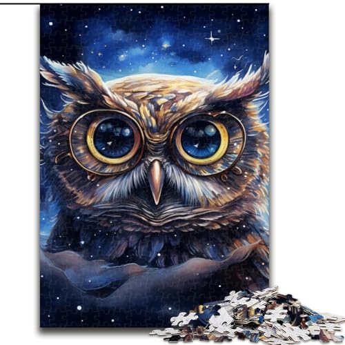 Puzzle 1000 Teile für Erwachsene, Galaxie-Eule, Puzzle für Jugendliche, Familien-Lernspiele, Heimdekoration, Geschenk (Größe: 50x75cm) von LGSHENG