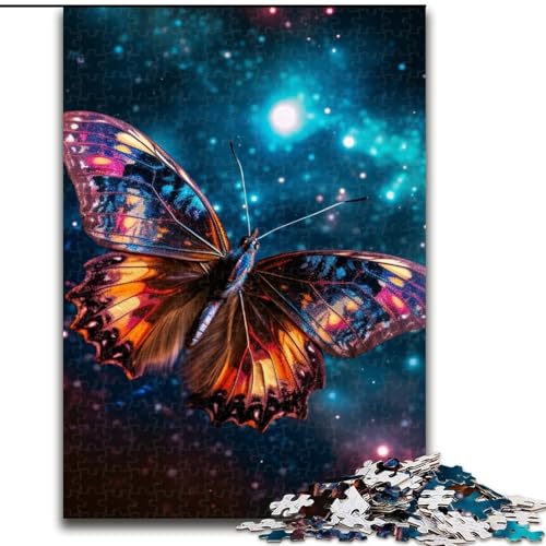 Puzzle 1000 Teile für Erwachsene, Galaxie-Schmetterlings-Puzzle, anspruchsvolles Denkspiel für Teenager, Spaß für den Familienspieleabend (Größe: 50x75cm) von LGSHENG