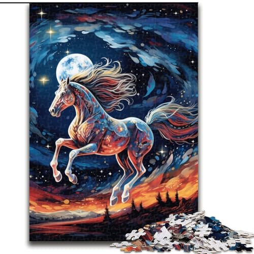 Puzzle 1000 Teile für Erwachsene, Galaxien, Pferde, Puzzle für Jugendliche, Familien-Lernspiele, Heimdekoration, Geschenk (Größe: 26x38cm) von LGSHENG