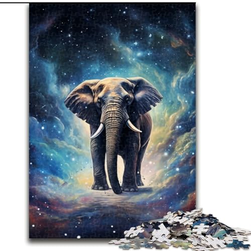 Puzzle 1000 Teile für Erwachsene, Galaxien-Elefanten-Puzzle, Familie und Freunde, geeignet für Kinder ab 14 Jahren (Größe: 50x75cm) von LGSHENG