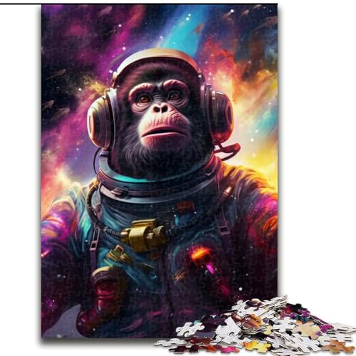 Puzzle 1000 Teile für Erwachsene, Galaxien-Gorillas-Puzzle, pädagogisches Denkspiel, künstlerische Heim- und Bürodekoration, ab 14 Jahren (Größe: 26x38cm) von LGSHENG