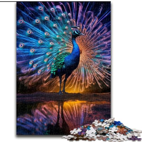 Puzzle 1000 Teile für Erwachsene, Galaxy Peacock Puzzle, pädagogisches Denkspiel, künstlerische Heim- und Bürodekoration, ab 14 Jahren (Größe: 50x75cm) von LGSHENG